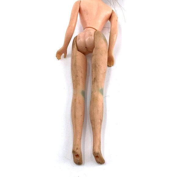 Dawn Doll Topper Red Brunette Hair Rooted Eyelashes Twist and Turn Vintage Flaw - Picture 8 of 8